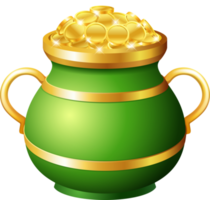 st patrick day pot of gold icon png