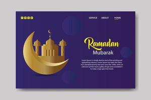 Ramadán kareem social medios de comunicación bandera y página principal diseño vector