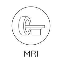 linear icon magnetic resonance imaging, MRI vector