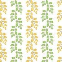 Seamless pattern with autumn leaves vector