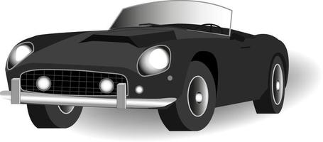 black retro car. vector illustration
