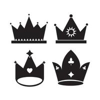 Abstract Vector Set of Crown Icons Design Template