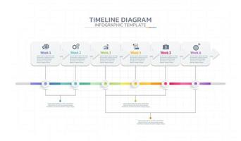 timeline diagram infographic steps template background vector