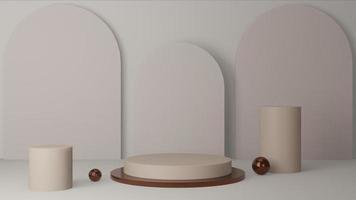 3D Podium Pastel Background for Product Display photo