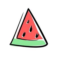 Watermelon icon isolate. Watermelon slice logo. vector