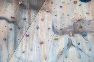 Full frame shot of climbing wall. This wall made by plywood construction usually used for indoor climbing. photo