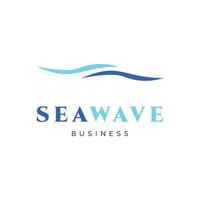 Sea Wave Icon Logo Design Template vector