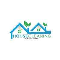 casa limpieza icono vector logo modelo ilustración diseño
