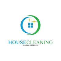 House Cleaning Icon Vector Logo Template Illustration Design