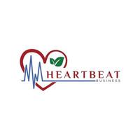 Heartbeat Icon Logo Design Template vector