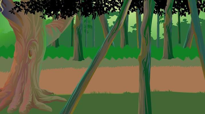 Jungle scene for cartoon animation.