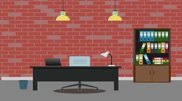 Office room interior for cartoon animation. vector