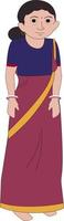 Village women character for animation. vector