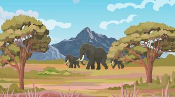 Deep wild forest for animation. vector