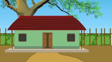 Rural house for cartoon animation. vector