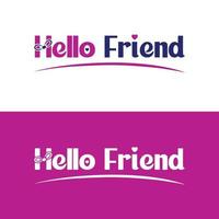 Beautiful Gift box, Hello friend logo design vector art graphics