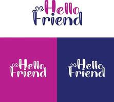 Creative Gift box, Hello friend logo design vector art graphics