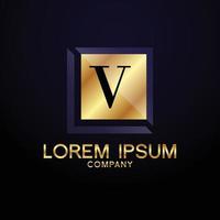 Letter Alphabet Gold Premium Logo vector