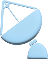 Space antenna, 3d icon for design. png