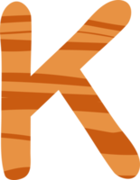 Letter K english alphabet tree background. png