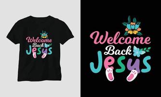 Easter Sunday T shirt vector template with bunny