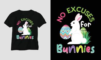 Easter Sunday T shirt vector template with bunny