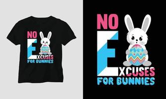 Easter Sunday T shirt vector template with bunny