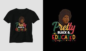 diseño de ropa y camisetas del mes de la historia negra. impresión vectorial, tipografía, afiche, emblema, festival vector