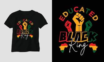 diseño de ropa y camisetas del mes de la historia negra. impresión vectorial, tipografía, afiche, emblema, festival vector