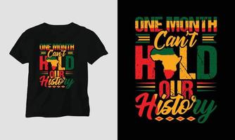 diseño de ropa y camisetas del mes de la historia negra. impresión vectorial, tipografía, afiche, emblema, festival vector