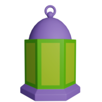 3D Rendering Arabic Lantern for Islamic Design Illustration png