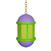 3D Rendering Arabic Lantern for Islamic Design Illustration png