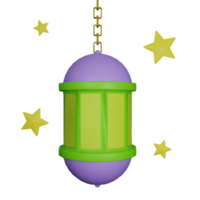 3D Rendering Arabic Lantern for Islamic Design Illustration png