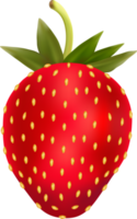 Realistic Red Strawberry png