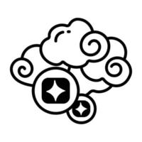 Trendy Spiral Cloud vector