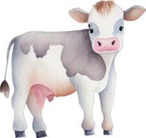 vache ferme animal aquarelle illustration png