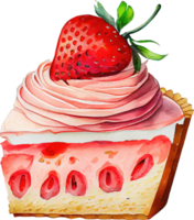 fragola torta acquerello png