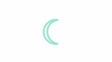 Animated moon preloader. Lunar phases. Astrology. Waiting process. 4K video footage with alpha channel transparency. Website loader. Colorful loading progress icon animation for web UI design