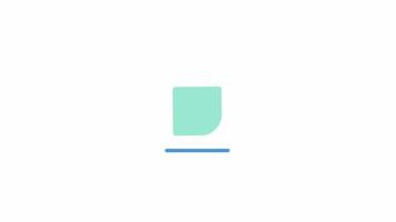 Animated square jumping preloader. Bouncing shape. Waiting process. 4K video footage with alpha channel transparency. Website loader. Colorful loading progress icon animation for web UI design