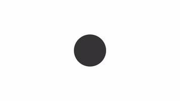 Animated planet with ring loader. Saturn ball. Simple black and white loading icon. 4K video footage with alpha channel transparency. Wait-animation progress indicator for web UI design