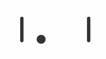 Animated ball game loader. Bouncing ping pong. Simple black and white loading icon. 4K video footage with alpha channel transparency. Wait-animation progress indicator for web UI design