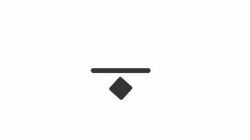 Animated cube and circle loader. Shape morphing. Simple black and white loading icon. 4K video footage with alpha channel transparency. Wait-animation progress indicator for web UI design
