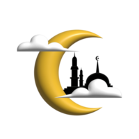 3d illustrazione di Luna png