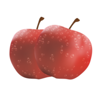 fresh apple with a splash of water png