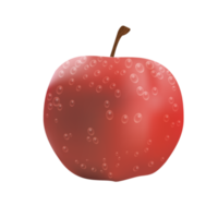 fresh apple with a splash of water png