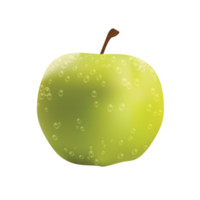 fresh apple with a splash of water png