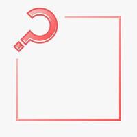 Square background with question mark illustration. vector