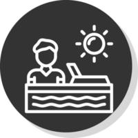 Sunbathing Vector Icon Design