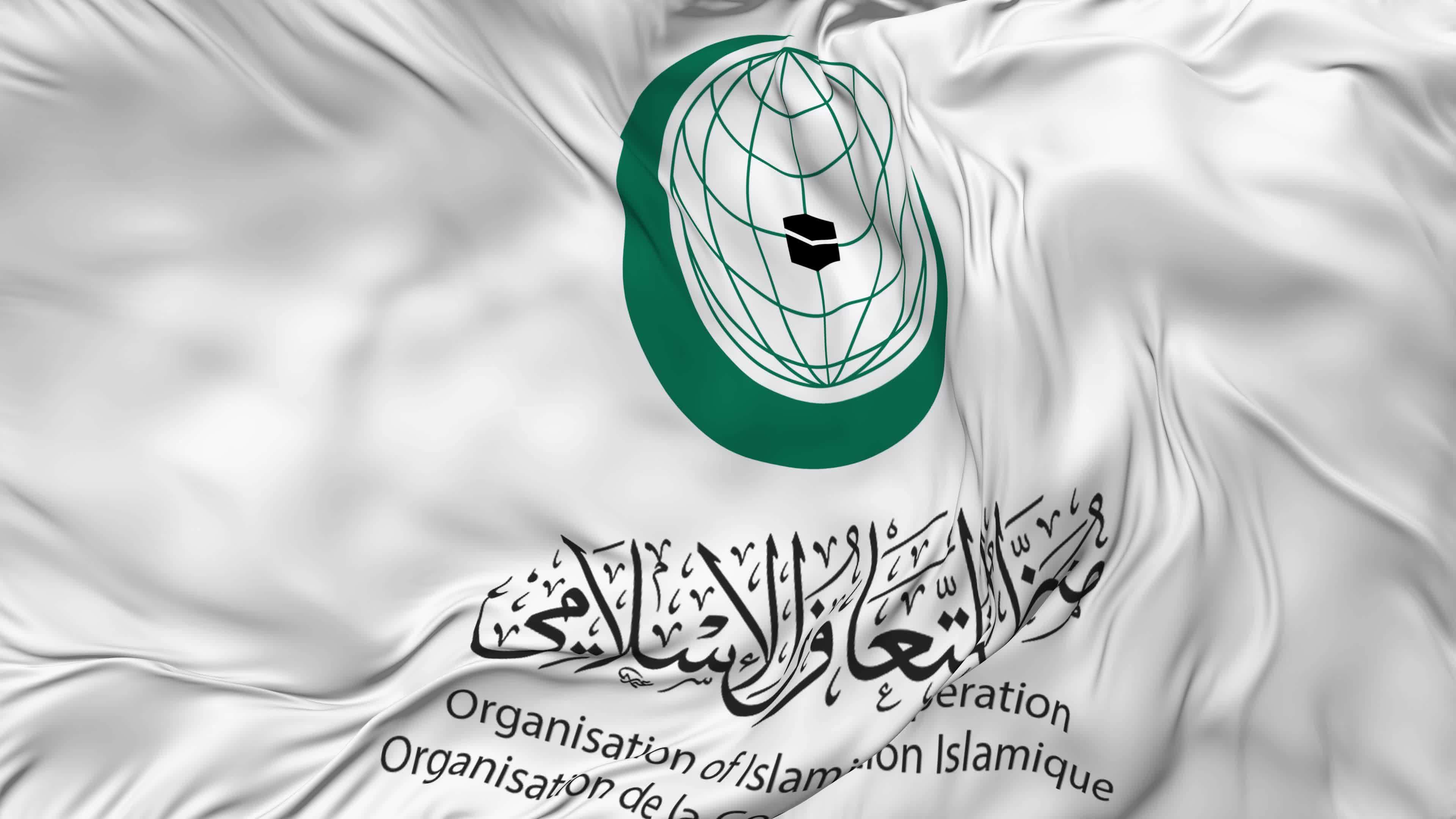 Organisation of Islamic Cooperation, OIC Flag Seamless Looping