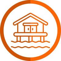 Beach House Vector Icon Design